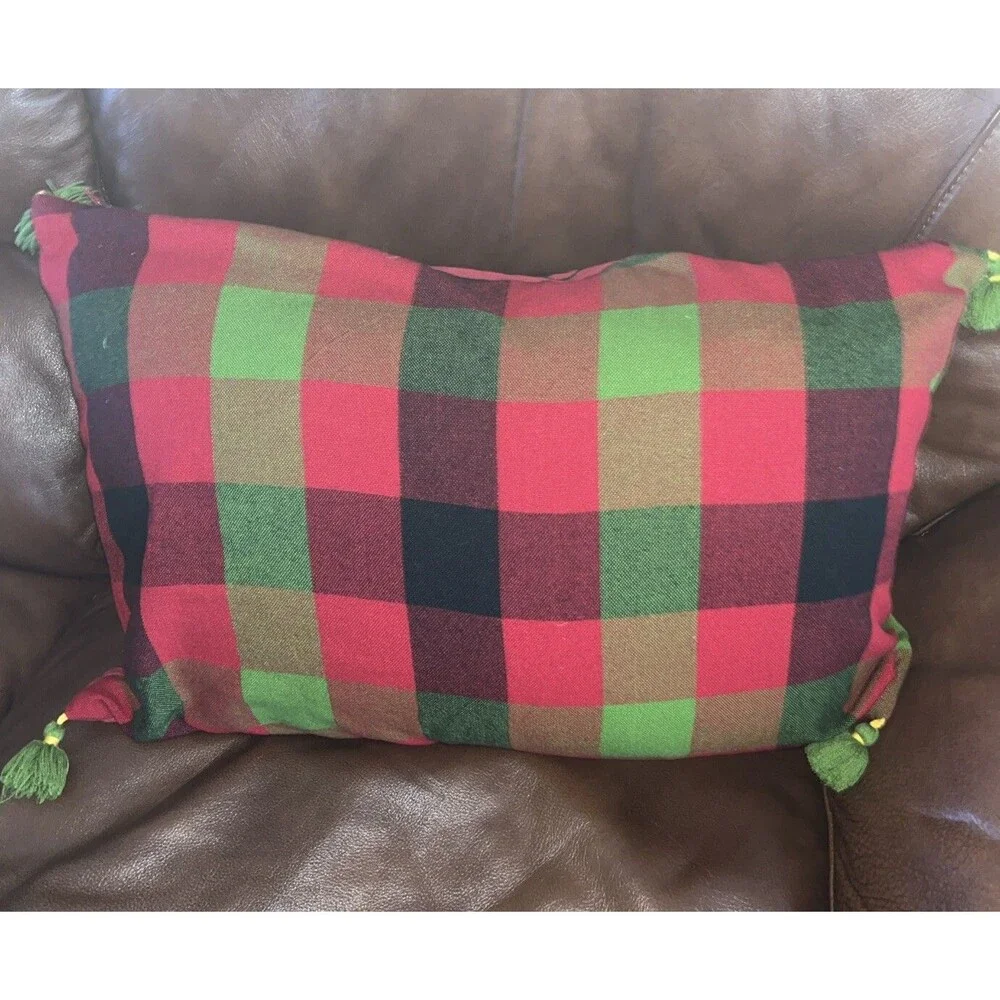 Crate And Barrel Jubilee Rectangular Decorative Pillow  16X24 Traditional Indian